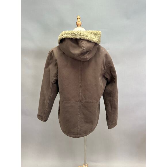 Vintage Dri Duck Roper Brown Canvas Sherpa Lined Coat Women’s Size Large - Picture 2 of 16